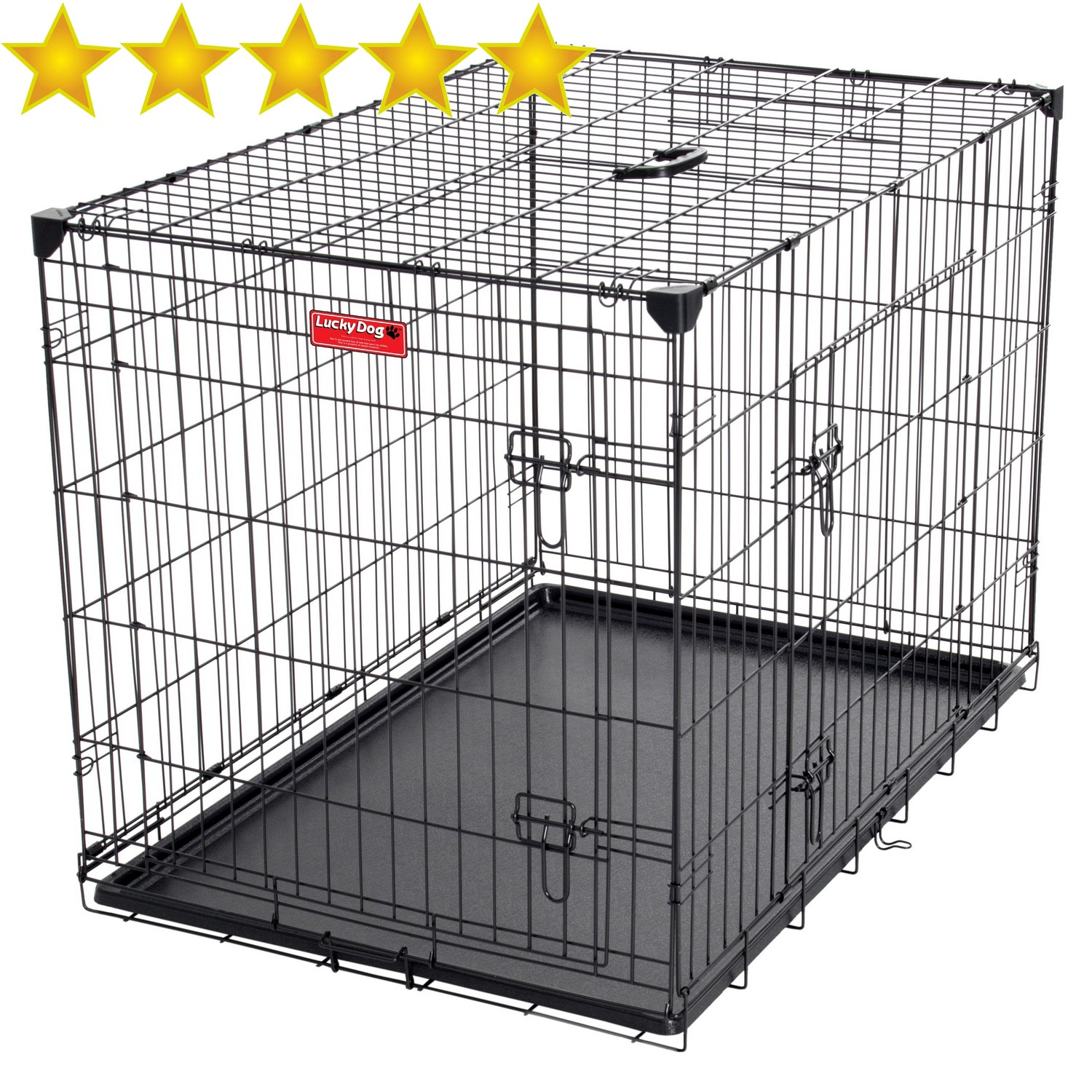 Cage Métallique Dintérieur Pour Moyen Petit Chien L76xl53xh61 Lucky Dog