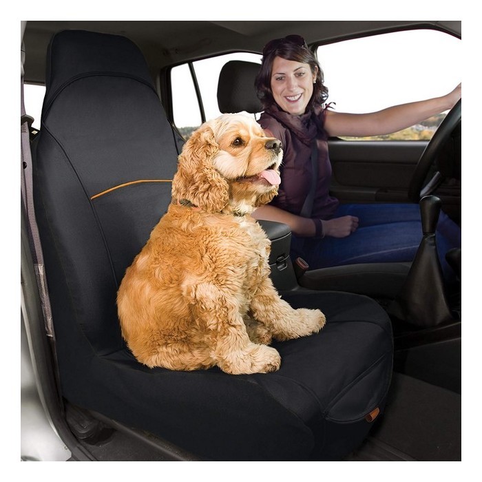 Housse de siège avant pour chien pour siège de voiture en cuir
