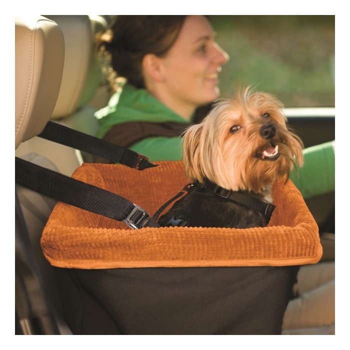 Petsfit Siège rehausseur pour chien/chat avec poches, siège auto pour petit  chien pour voitures, camions et SUV (taille S, marron foncé) : :  Animalerie