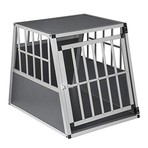 Cage box caisse de transport chien mobile aluminium XXL double
