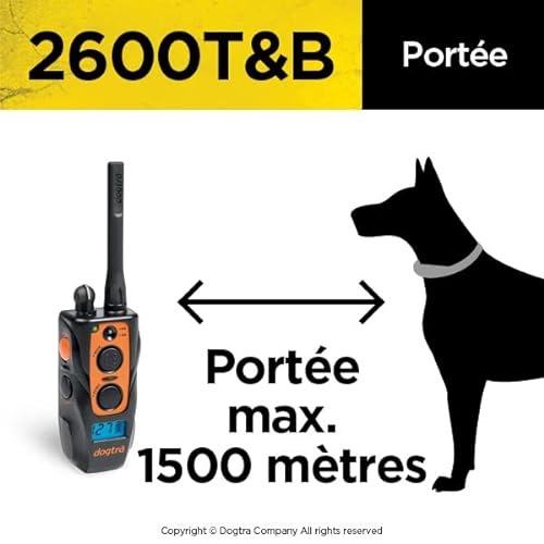 Dogtra 2600 T&B Collier De Dressage Et Repérage, 127 Niveaux De ...